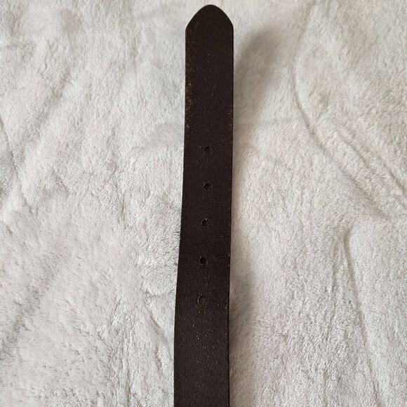 Tommy Hilfiger Men’s Brown Leather Belt Size 38 Double Loop Buckle - Picture 4 of 8